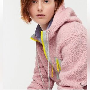 J.Crew Vintage Polartec® sherpa fleece half-zip hoodie